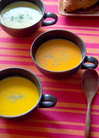 緑黄色野菜の旨味がギュッと詰まった「野菜スープ3種6食詰合せセット（ブロッコリー、カボチャ、トマト）」