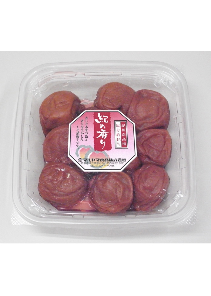 紀州しそ漬梅「紀の香り」角カップ300g