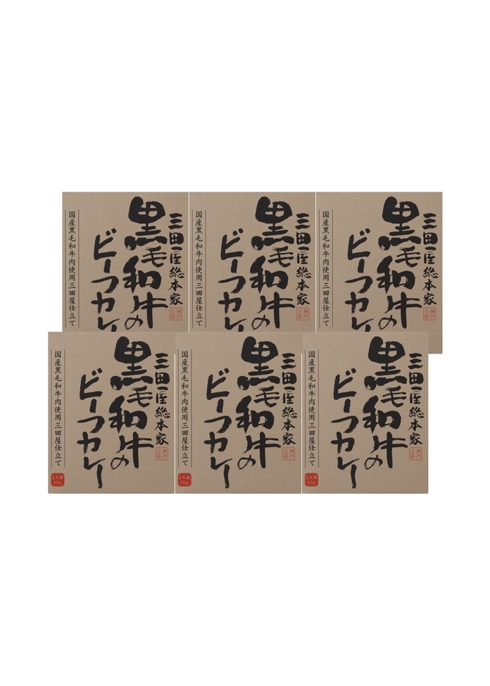 【三田屋総本家】黒毛和牛のビーフカレー6箱セット（ギフト箱）