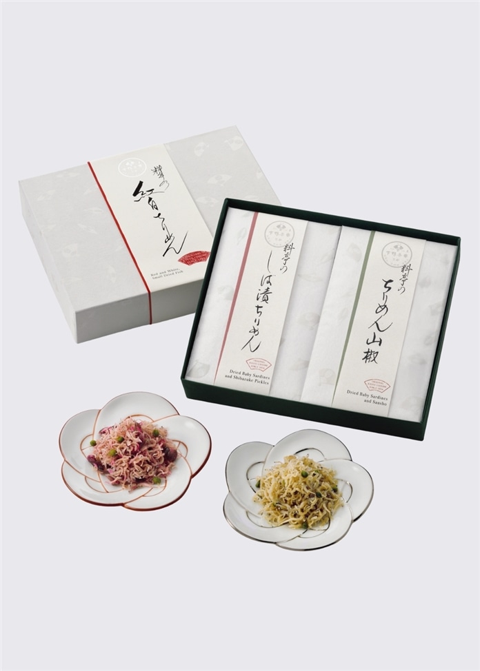 料亭のご馳走「紅白ちりめん」