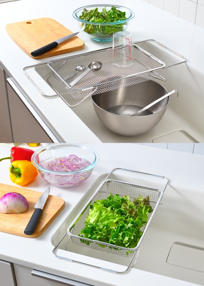 【Leye】水切りメッシュかご　レギュラー