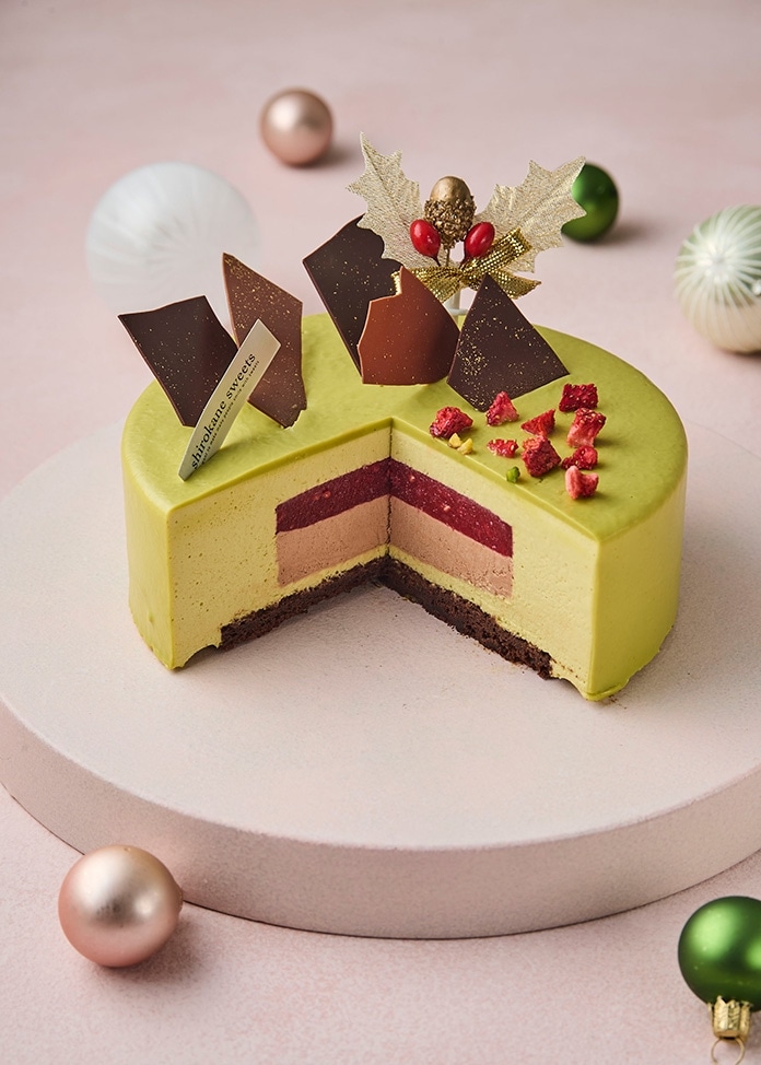 ピスタチオの香ばしく旨みあふれる魅力一杯の白金ピスターシュ クリスマス（5号）