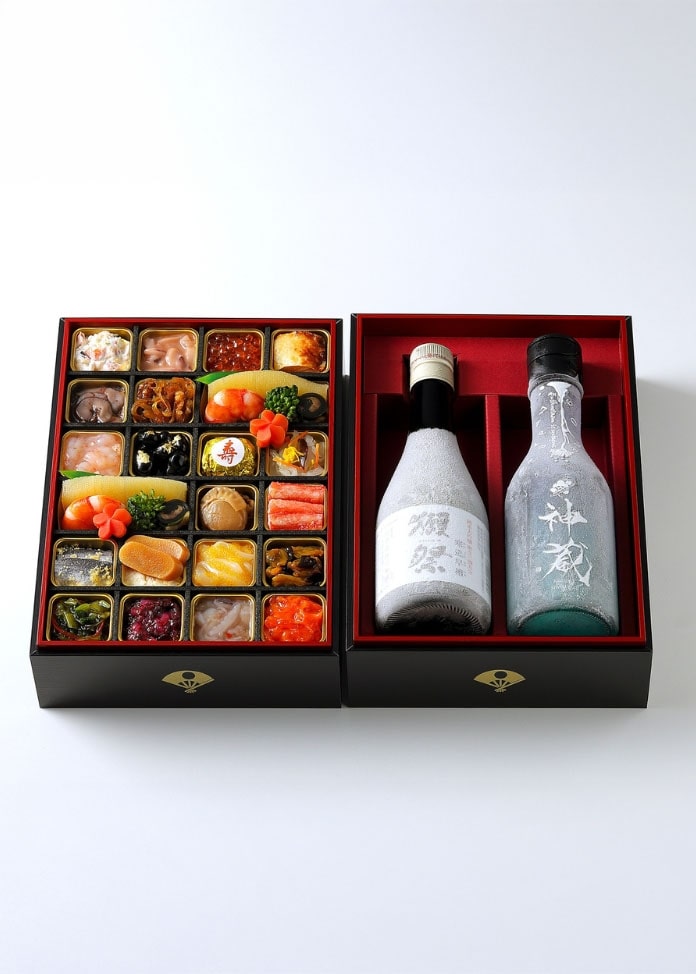 【下鴨茶寮】酒肴おせち 一段（お酒付/2人前）