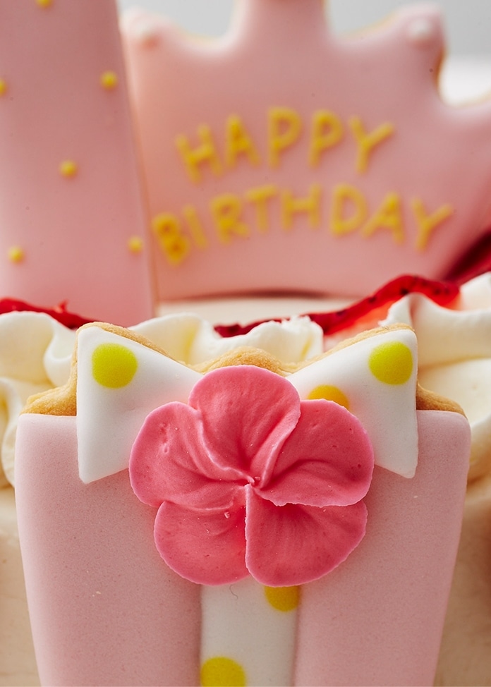 ファーストバースデーケーキ（5号／ピンク）