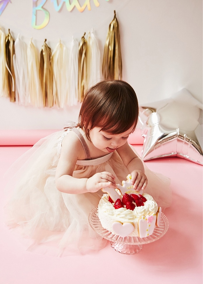 ファーストバースデーケーキ（5号／ブルー）