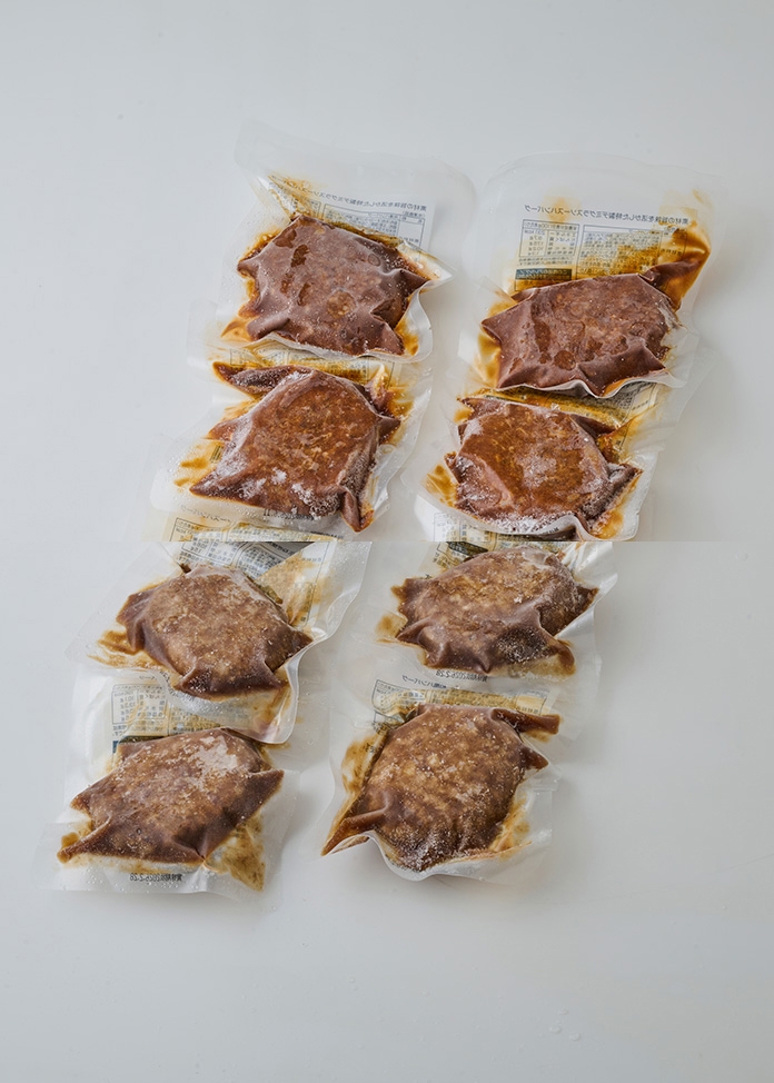 【大阪北新地TeppanWine堀】デミグラス＆和風玉ねぎハンバーグ計8個