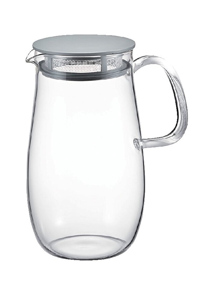 【ハリオ】レンジでかんたん麦茶ポット むぎちゃん ダークグレー