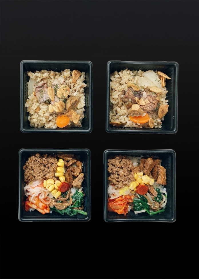 米沢牛入りビビンバ・ガーリックライスセット（4個）