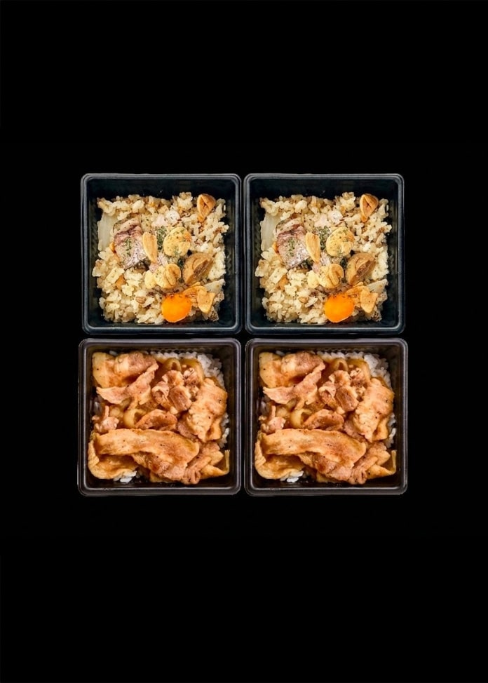 米沢牛入りガーリックライス・米澤豚生姜焼きご飯セット（4個）