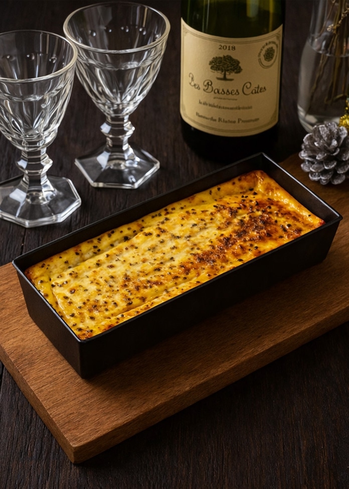 お酒と楽しむ甘くないバスクチーズケーキ（ベーコン＆ペッパー）