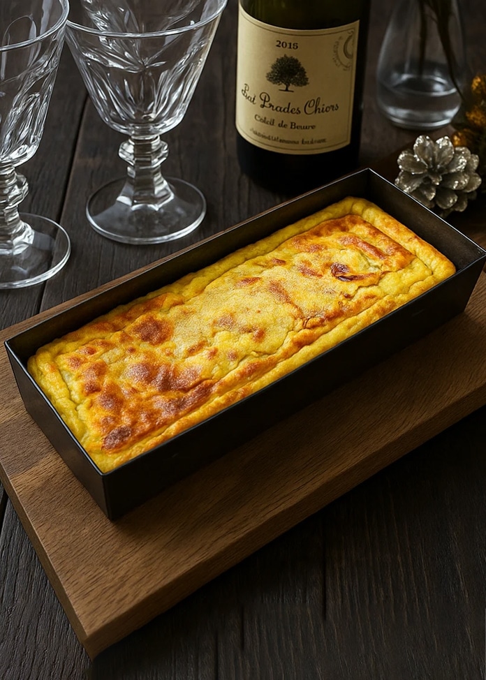 お酒と楽しむ甘くないバスクチーズケーキ（バジル＆トマト）