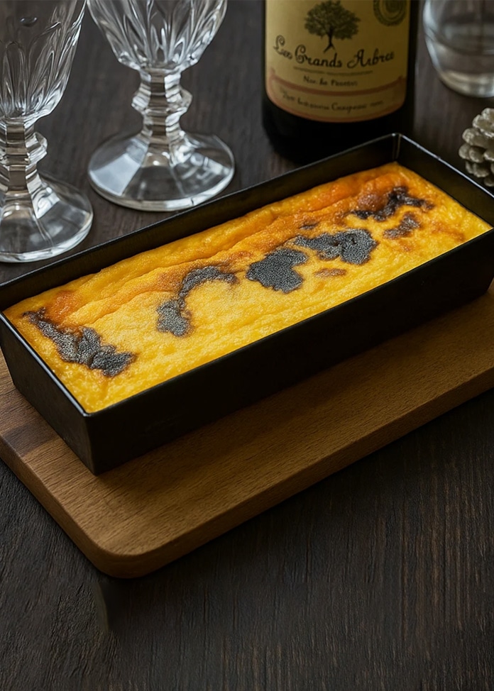 お酒と楽しむ甘くないバスクチーズケーキ（黒トリュフ）