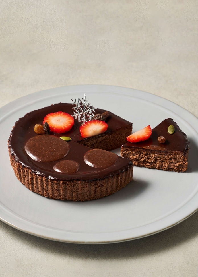 有機チョコレートのクリスマスチーズケーキ