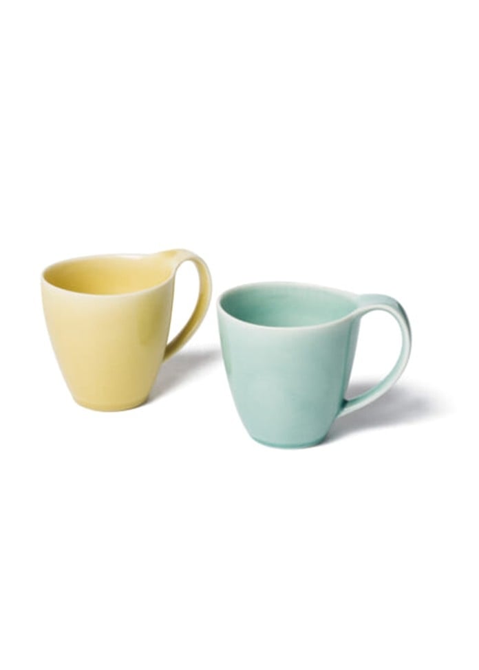 【ポトペリー】Vag Pair mug cup　ペアマグカップ（Yellow×green）