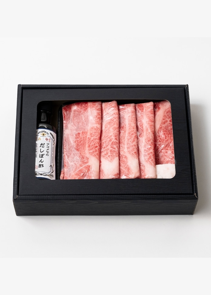 【AKOMEYA TOKYO】黒毛和牛「みかわ牛」肩ロース400gしゃぶしゃぶセット