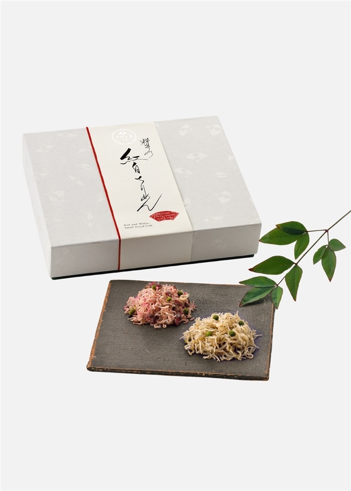 料亭のご馳走「紅白ちりめん」