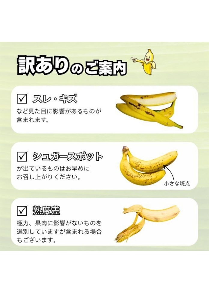 【訳あり】追熟バナナ エクアドル産 1.5kg