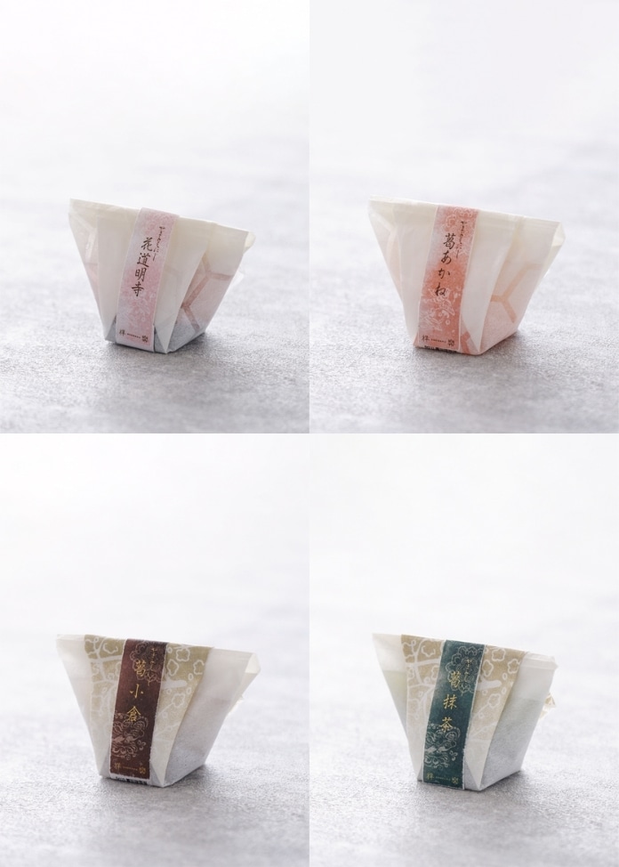 【木箱】やまとえにし8個詰合せ（花道明寺・葛あかね・葛小倉・葛抹茶）