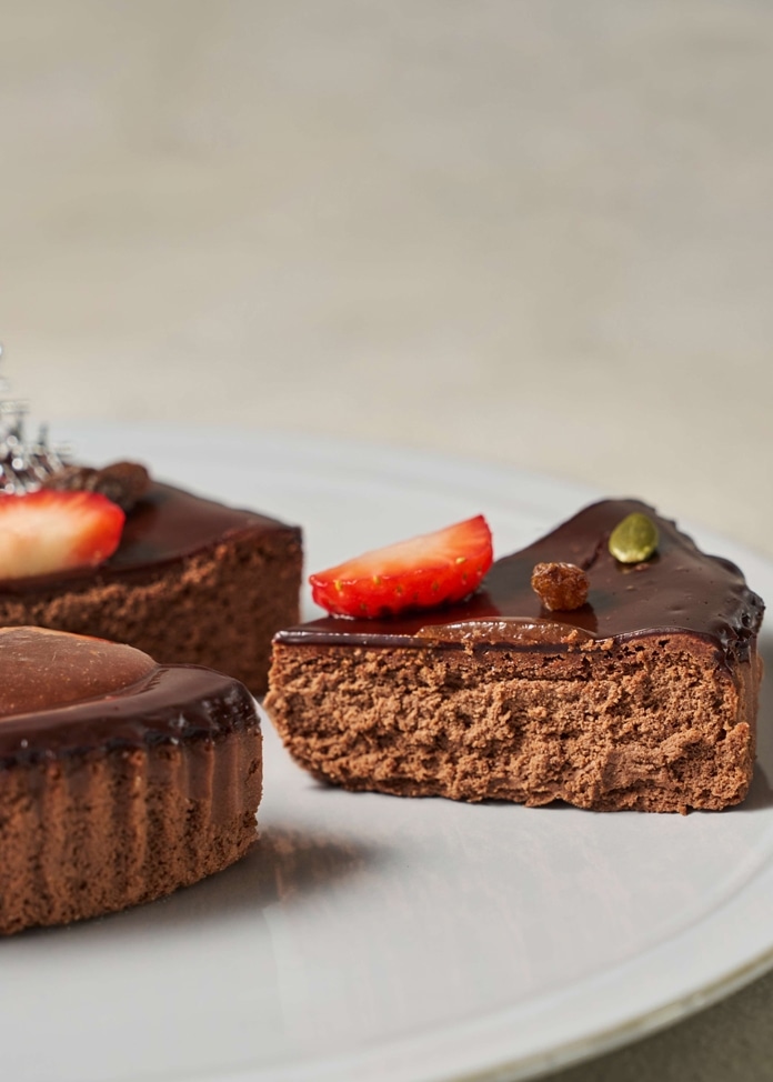 有機チョコレートのクリスマスチーズケーキ