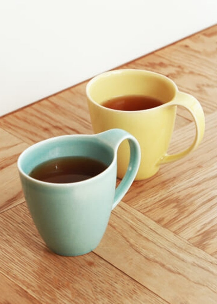 【ポトペリー】Vag Pair mug cup　ペアマグカップ（Yellow×green）