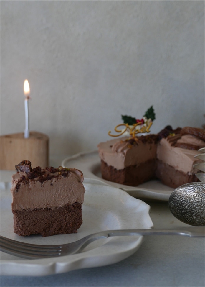 Wショコラのクリスマスチーズケーキ