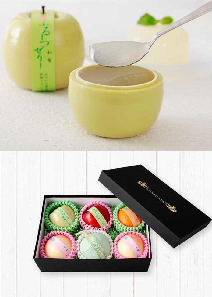 ふるーつぜりー6個入り進物箱タイプ（包装紙包み）