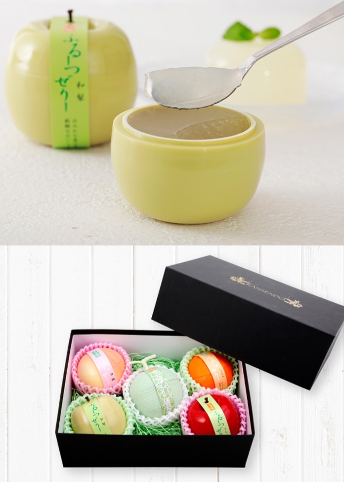 ふるーつぜりー5個入り進物箱タイプ（包装紙包み）
