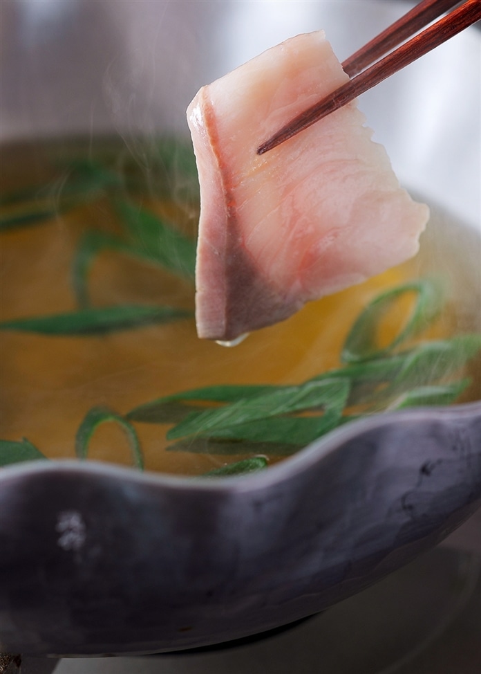 料亭のぶりしゃぶ鍋