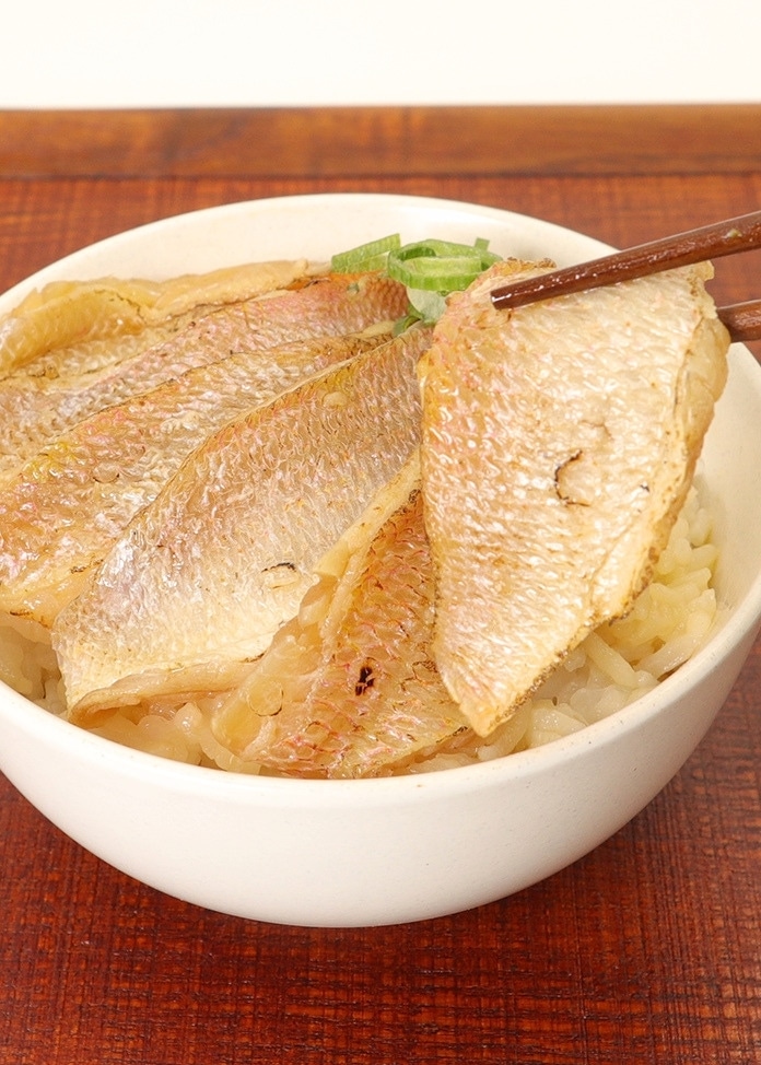 炙り漬け丼の具5種（のどぐろ・ふぐ・レンコダイ・いわし・アジ）