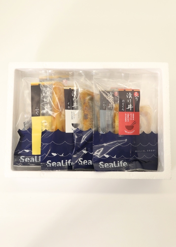 島根県産漬け丼セット4種（のどぐろ・ふぐ・いわし・イカ）