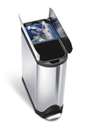 【simplehuman】分別バタフライステップカン 40L シルバー