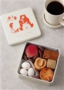 ミエルの赤いクッキー缶