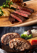 超希少部位！薫格骨ぎわステーキ＆3種のハンバーグセット