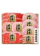 【伝承】国産豚肉スライスハム詰合せ（6種8品入）