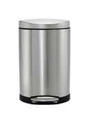 【simplehuman】セミラウンドステップカン 10L シルバー
