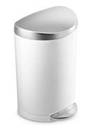 【simplehuman】セミラウンドステップカン 10L ホワイト