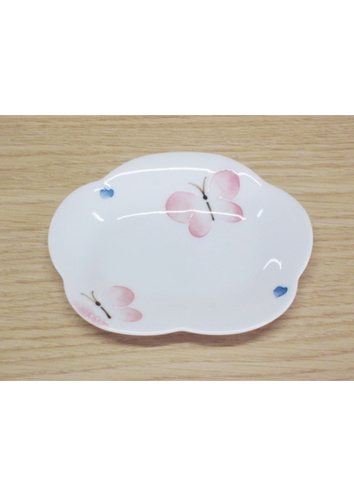 ＜オンワード マルシェ＞篠英陶磁器 蝶々(小)・花型皿