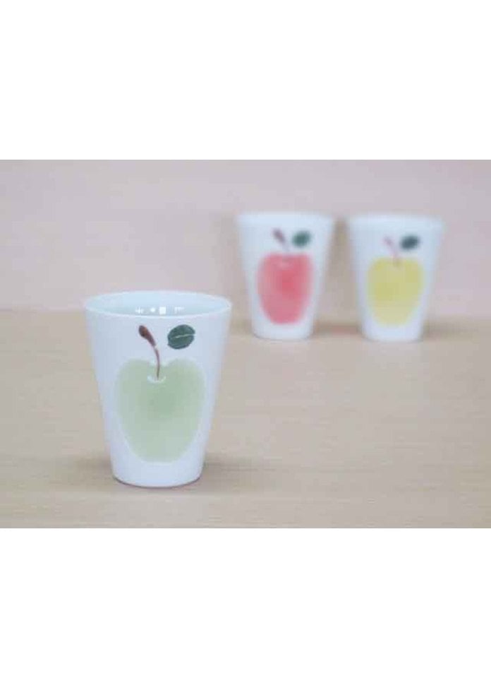 ＜オンワード マルシェ＞篠英陶磁器 りんご(緑)・フリーカップ