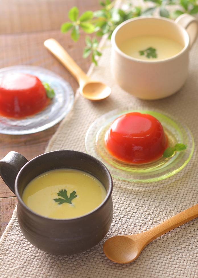 OKAMOTO FARM スイートコーンスープ・トマトベリーゼリーセット
