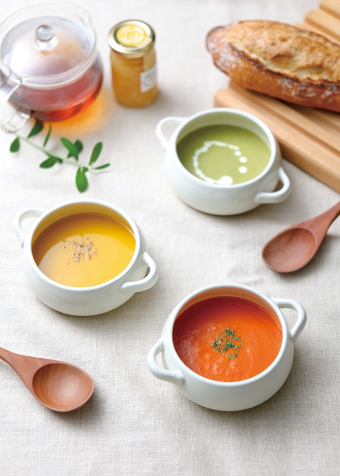 ＜オンワード マルシェ＞ひだまりとアンダンテ 野菜スープ3種6食詰合せセット（ブロッコリー、カボチャ、トマト）画像