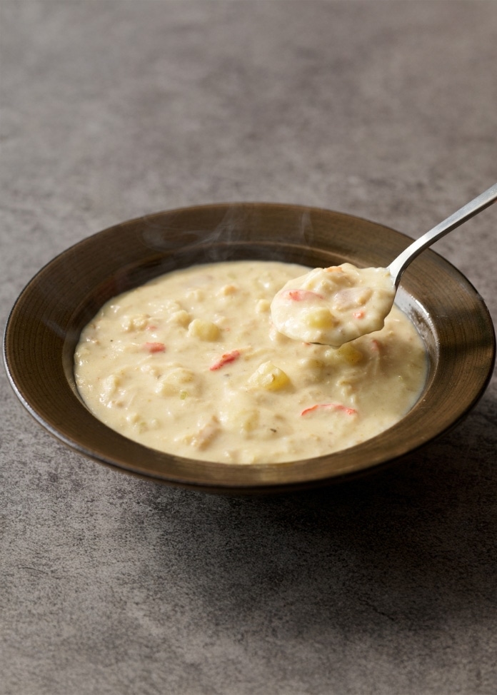 2種のカニたっぷりスープセット（カニチャウダー・ビスク）