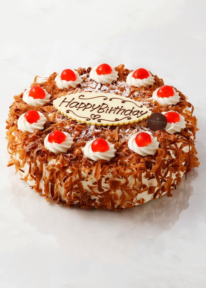 【Happy Birthdayプレート付】最高級洋菓子 シュヴァルツベルダーキルシュトルテ 15cm