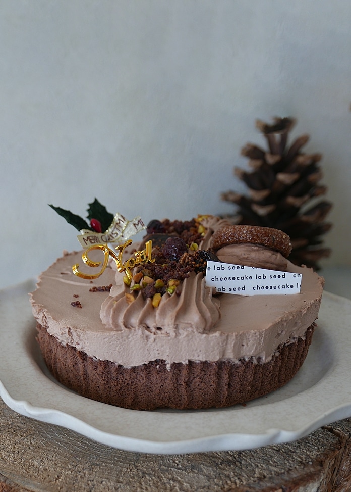 Wショコラのクリスマスチーズケーキ