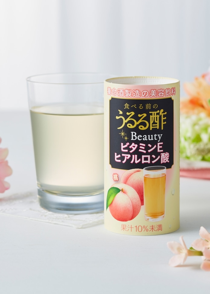 養命酒製造 食べる前のうるる酢ビューティー 桃味 2箱（36本）