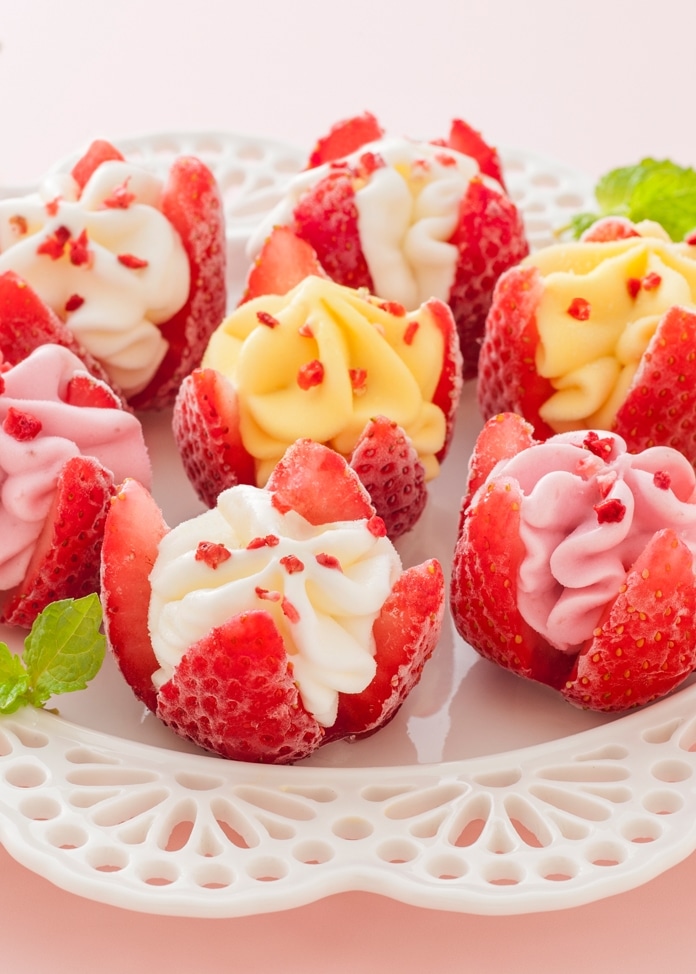 博多あまおう 花いちごのアイス（父の日メッセージブーケカード付き）