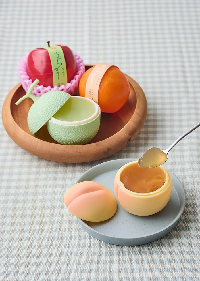 ふるーつぜりー4個入り進物箱タイプ（包装紙包み）