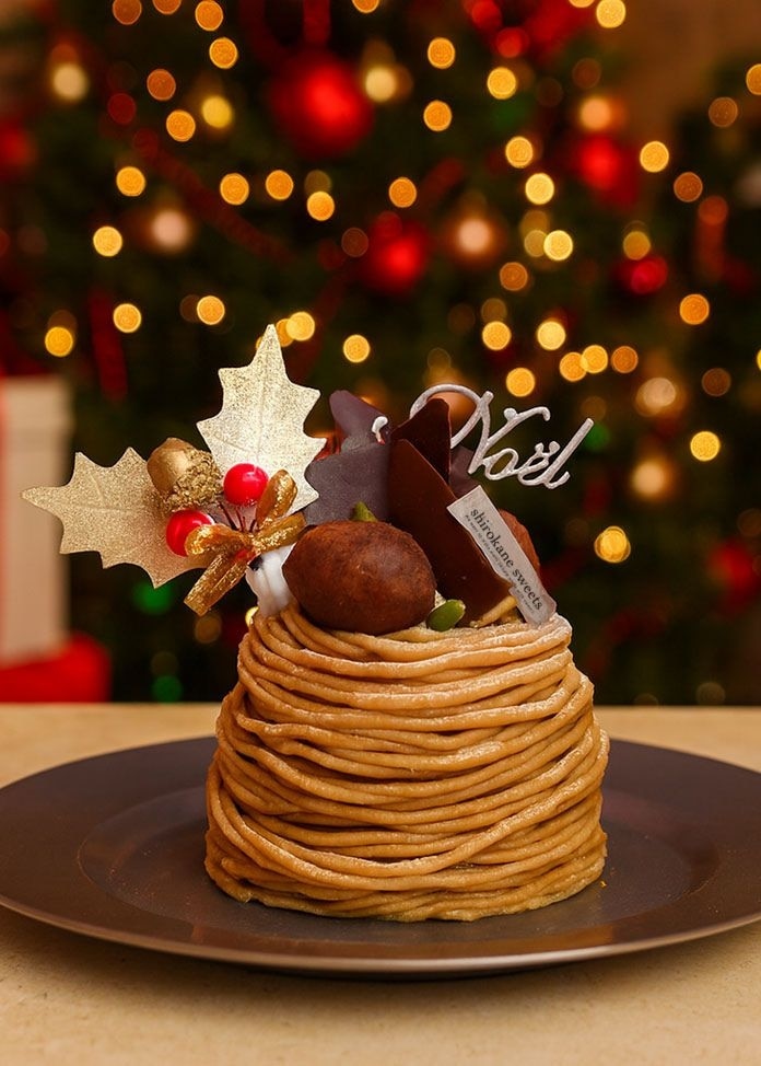 皇室献上栗　山江栗のモンブラン クリスマス（3号）