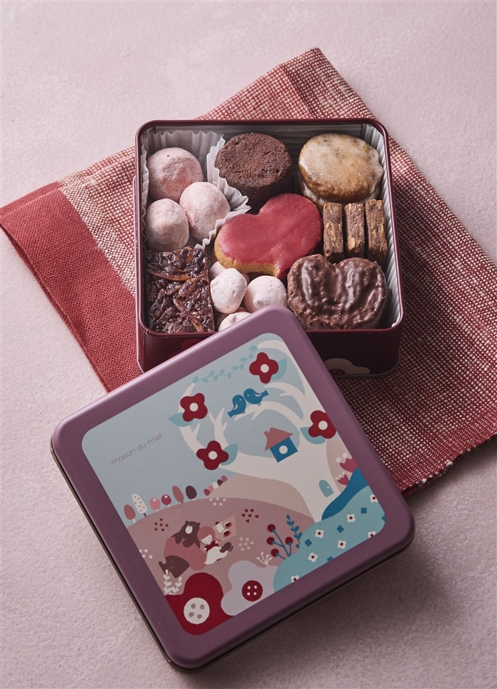 バレンタインクッキー缶