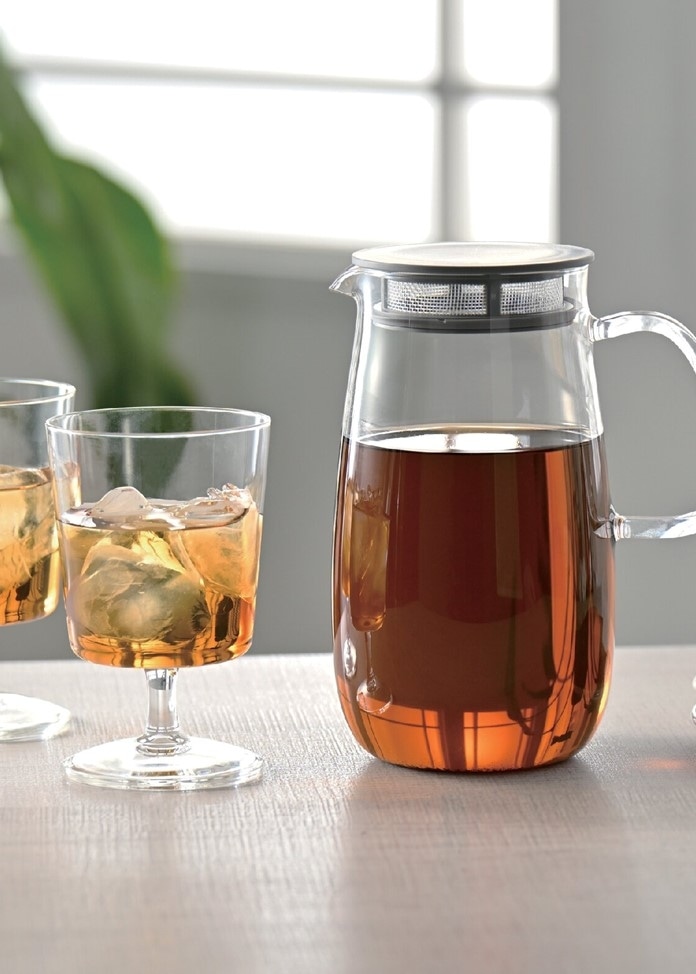 【ハリオ】レンジでかんたん麦茶ポット むぎちゃん ダークグレー