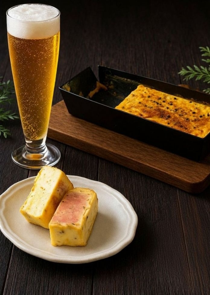 お酒と楽しむ甘くないバスクチーズケーキ（ベーコン＆ペッパー）